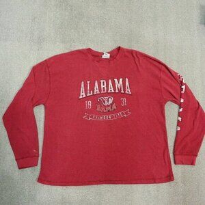 Pro‎ Edge Thermal Shirt Men's Size XL Red Alabama Crimson Tide Distressed Long
